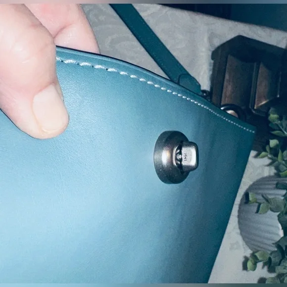 Coach 1941 Leather Duffel Shoulder Bag  - Steel Blue - Style 58017 - Picture 14 of 15